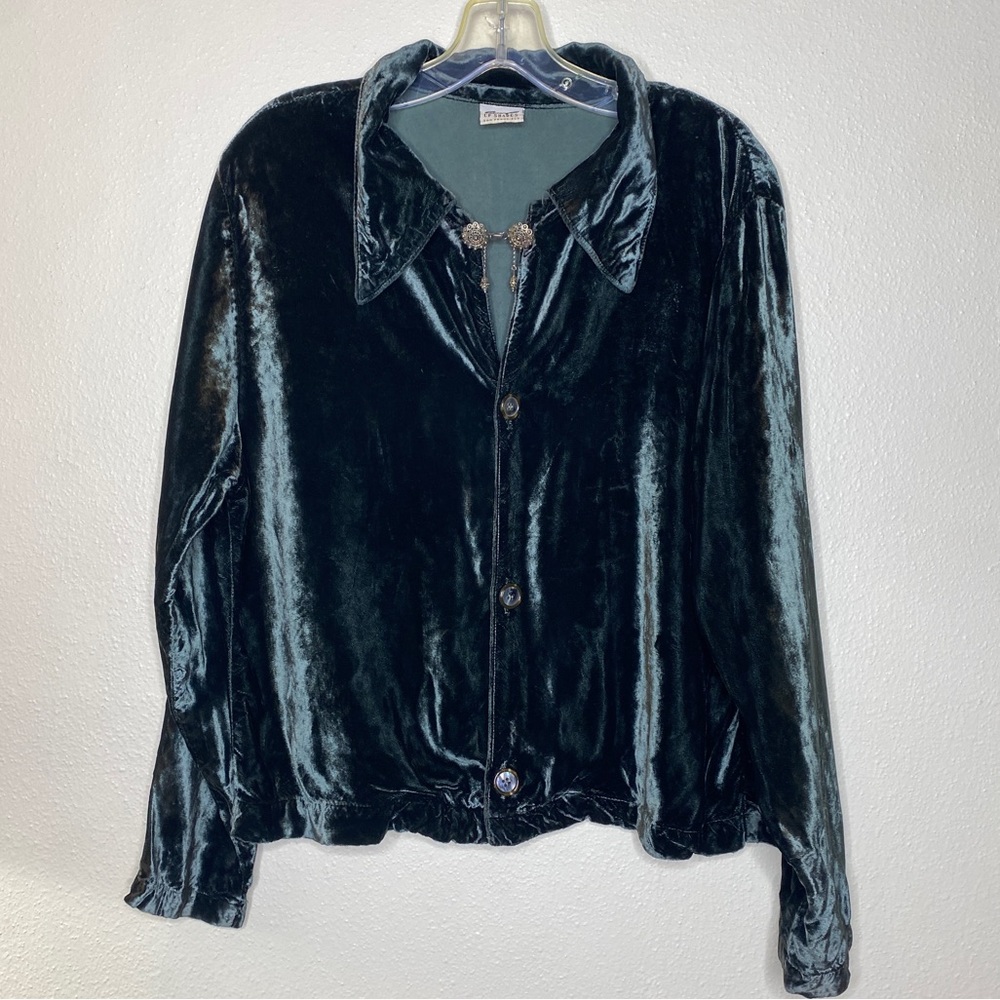 CP SHADES Dark Green Velvet Jacket